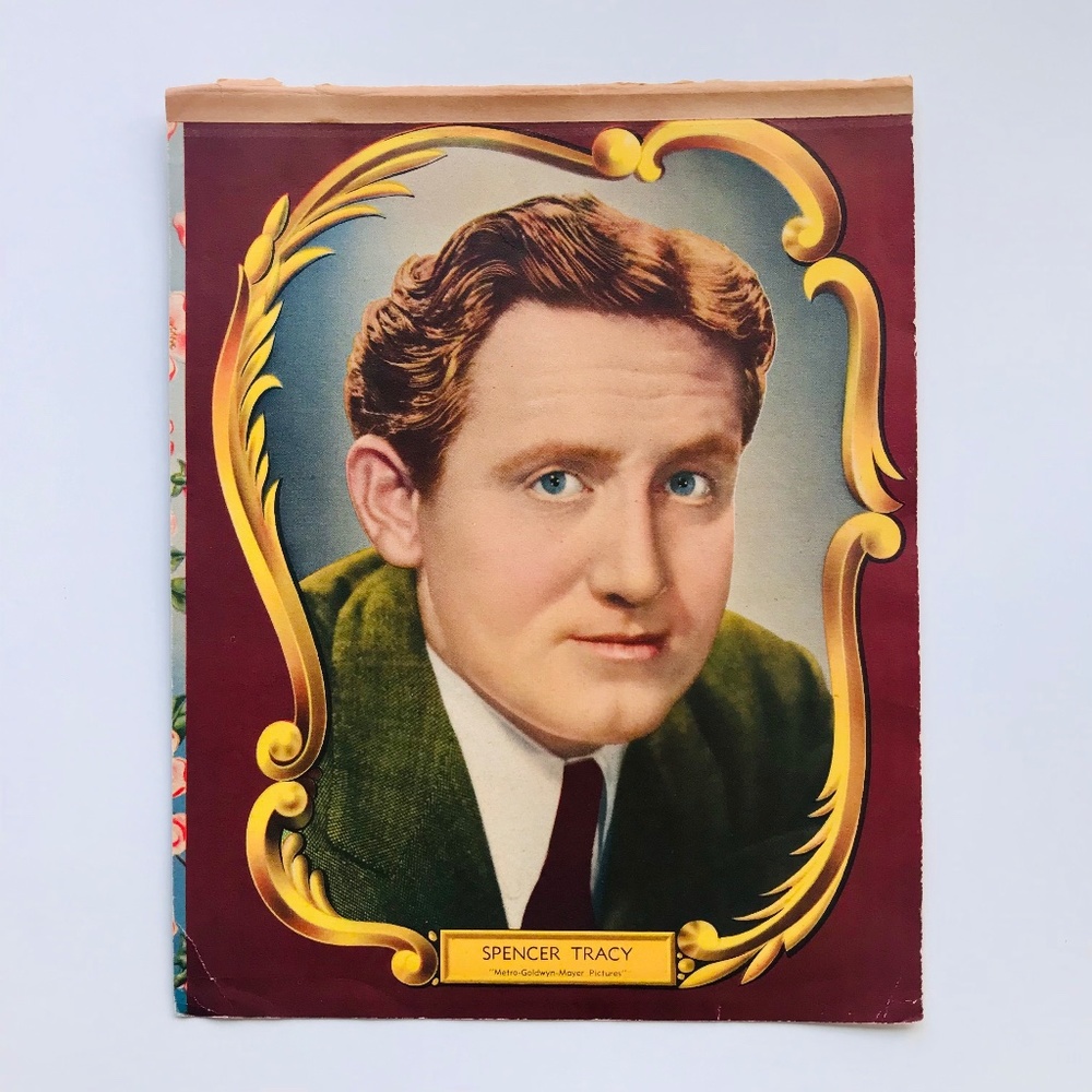 Vintage 1940s Spencer Tracy/MGM Promotional Notepad Cover